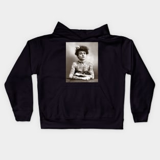 Tattooed Lady, 1907. Vintage Photo Kids Hoodie